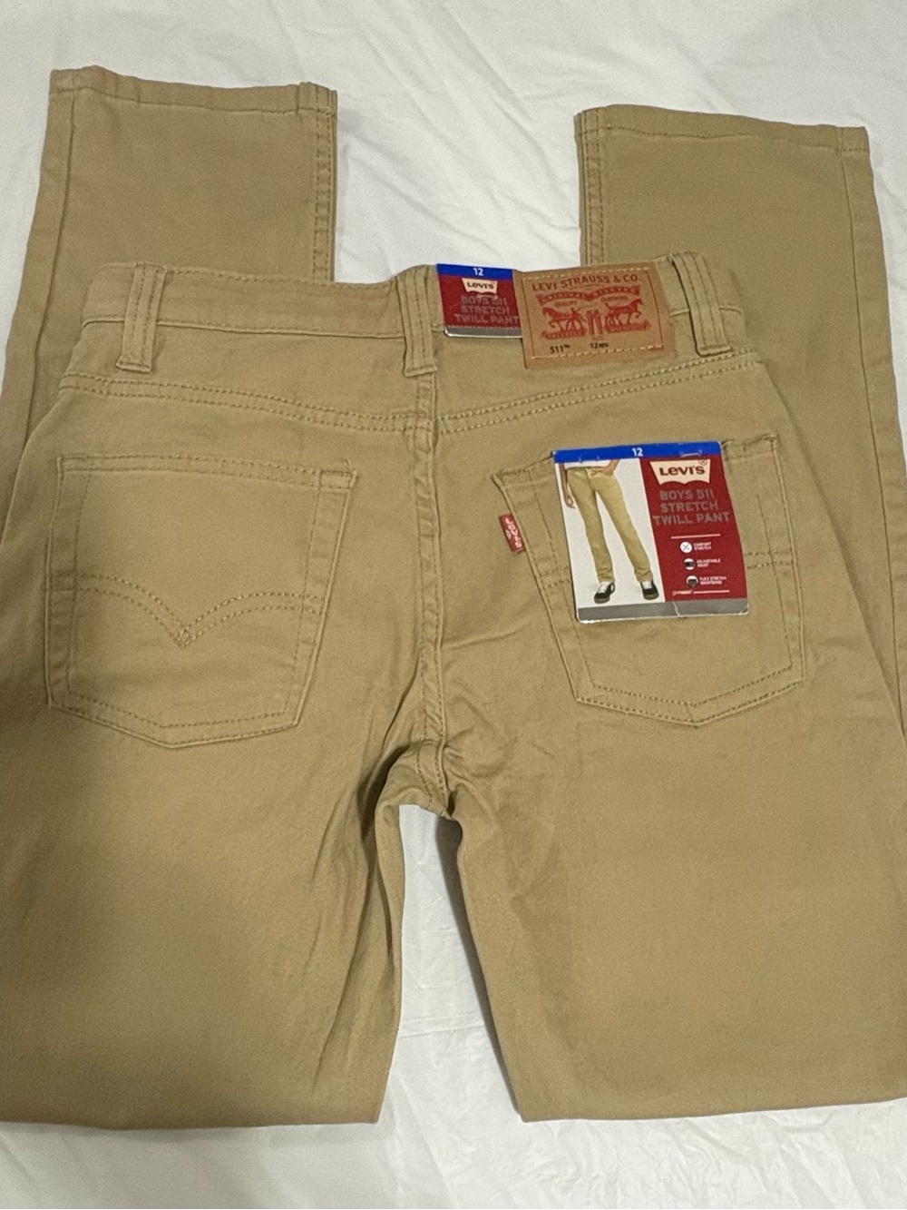 Levi's Boys' Stretch Twill Pants - Khaki